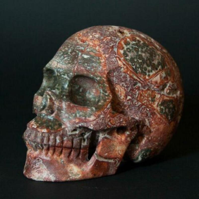 Leopard Skin Jasper kristallen schedel – crystal skull