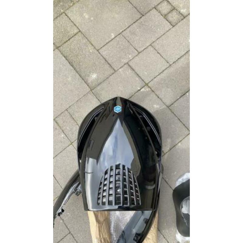 Kappenset piaggio zip glanszwart origineel nieuw