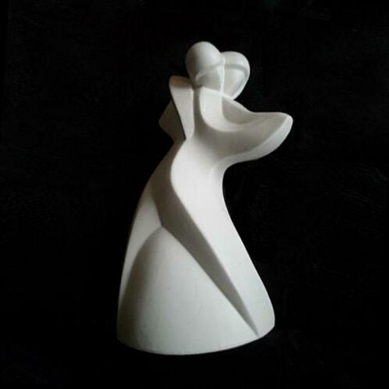 abstracte sculptuur - dansend paar -