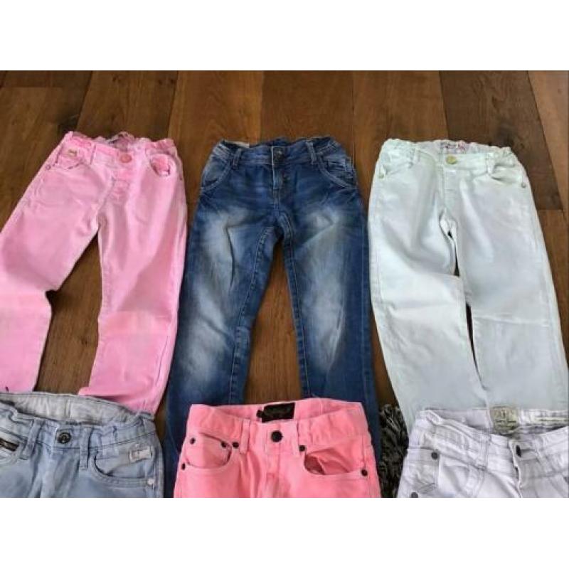 Stoere set pakket 6 jeans spijker broeken skinny 134 140