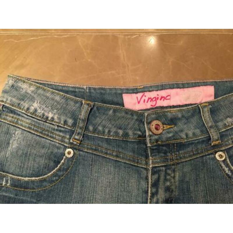 ZGAN Vingino "gewassen" korte jeans & beschadigingen; mt 170