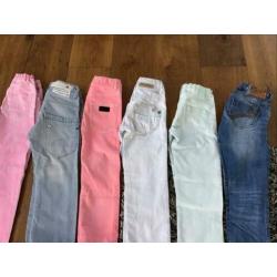 Stoere set pakket 6 jeans spijker broeken skinny 134 140