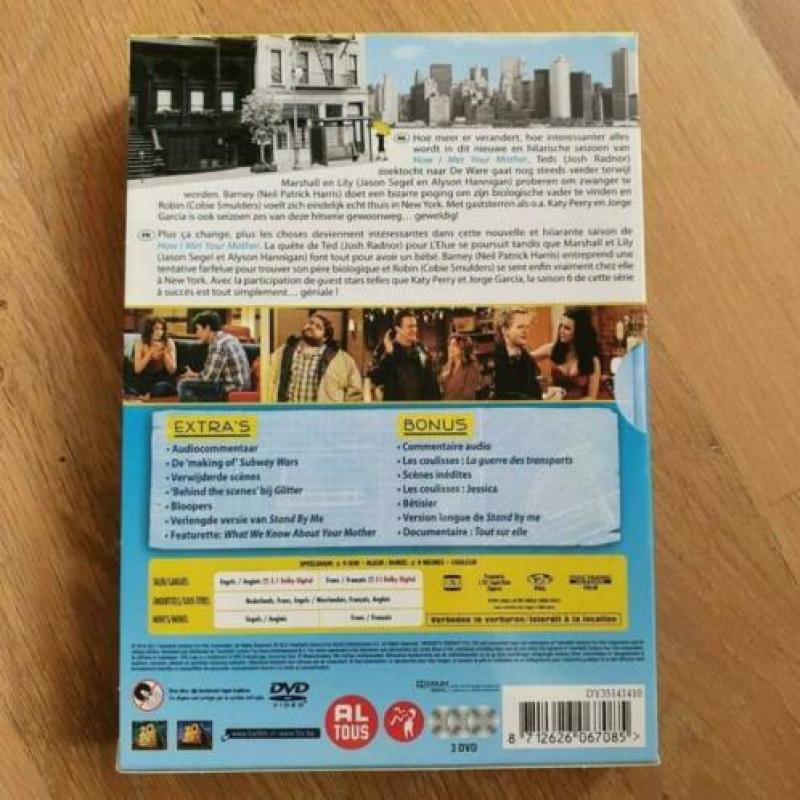 How I met your mother dvd's seizoen 4, 5, 6 (ook los te koop