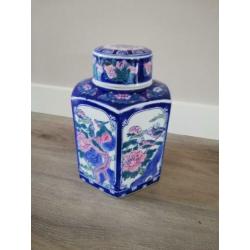 Chinese pot met mooi vogelmotief