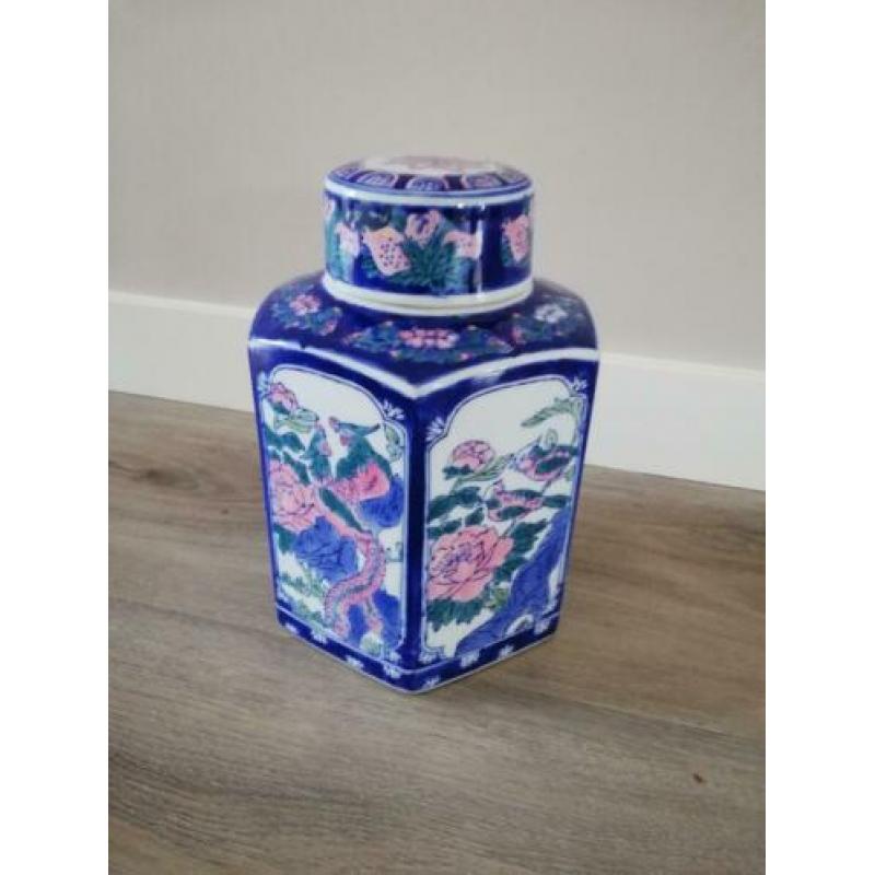 Chinese pot met mooi vogelmotief