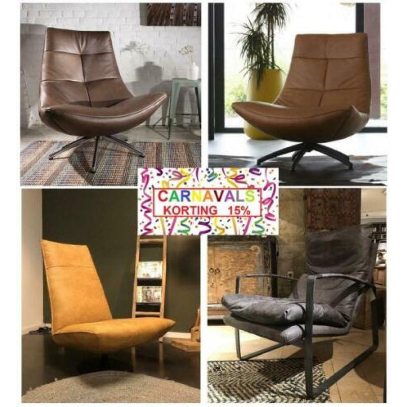 Luxe Fauteuils tijdens het carnavals weekend met 15% KORTING