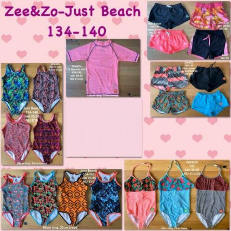 Bikini, short, badpak, UV shirt 134-140 Zee&Zo NIEUW