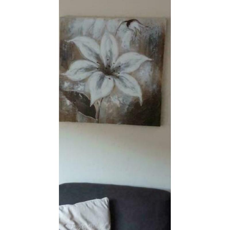 Twee schilderijen te koop op canvas doek.