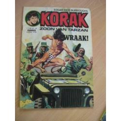 Korak, de zoon van Tarzan, 9 comics jaren 70. In goede staat