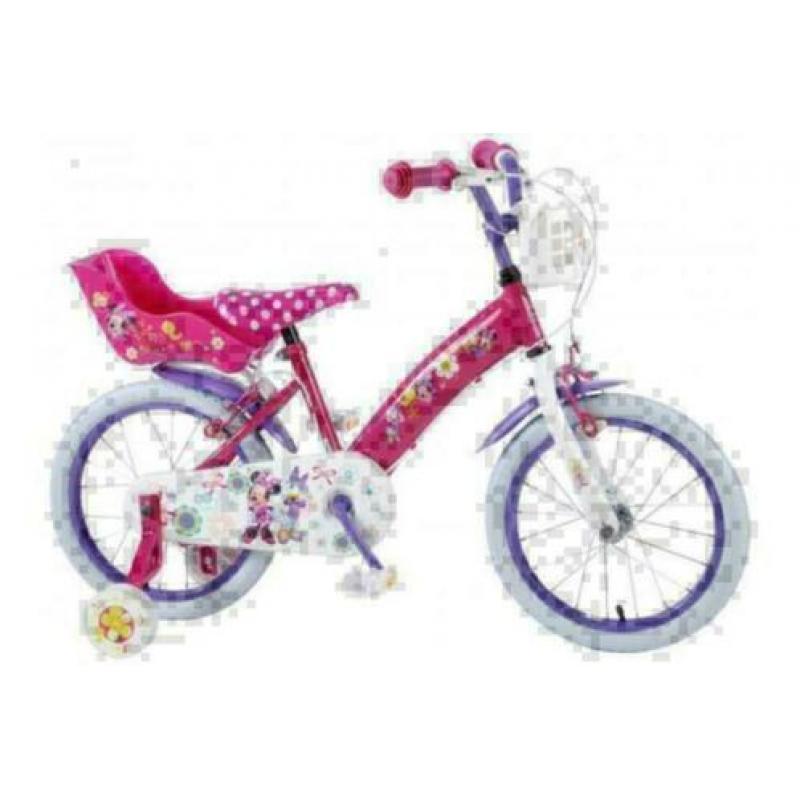 Minnie Mouse Meisjesfiets 16 inch met 2 Handremmen- Volare