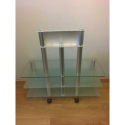 Tv-meubel,salon tafel en bureau van glas