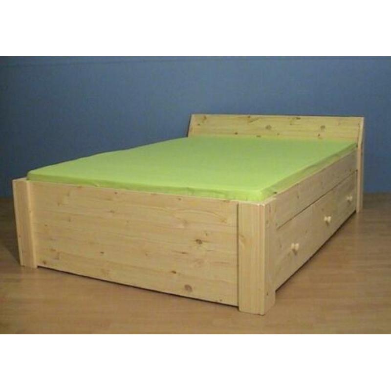 2p bed JACQUELINE met laden 120x190 t/m 180x220cm