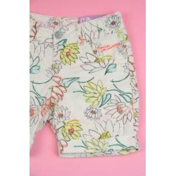 zgan LCKR short korte broek ecru met bloemenprint mt 110/116