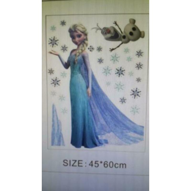 Frozen sticker Elsa en Olaf NIEUW - Frozen shirts 2x140-146