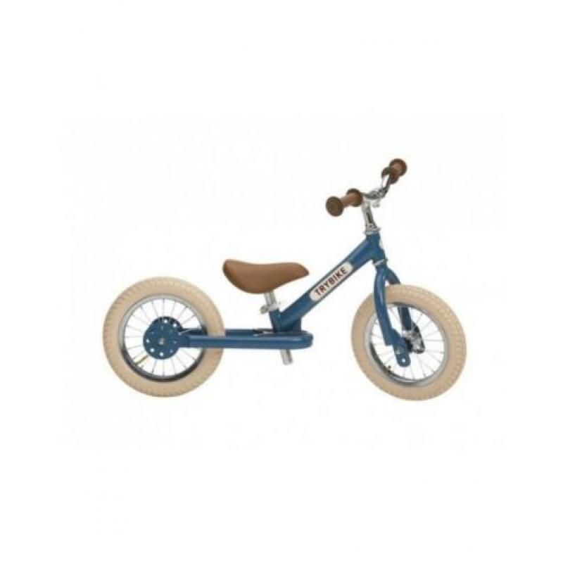 Trybike LoopfietsTweewieler Vintage Blauw in doos