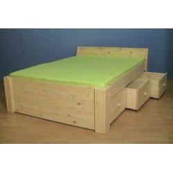 2p bed JACQUELINE met laden 120x190 t/m 180x220cm