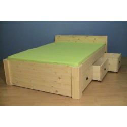 2p bed JACQUELINE met laden 120x190 t/m 180x220cm