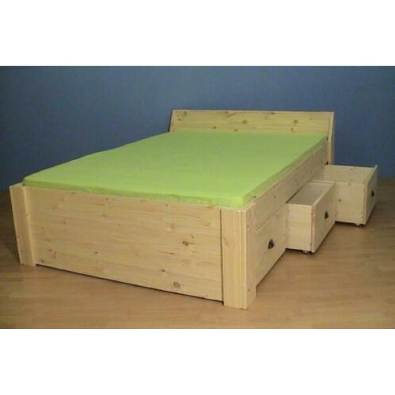 2p bed JACQUELINE met laden 120x190 t/m 180x220cm