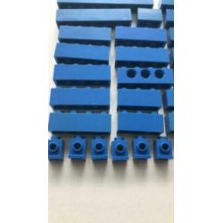 Blauwe enkelvoudige legostenen 35 stuks