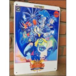 DARKSTALKERS Capcom Metalen wandbord poster retro arcade