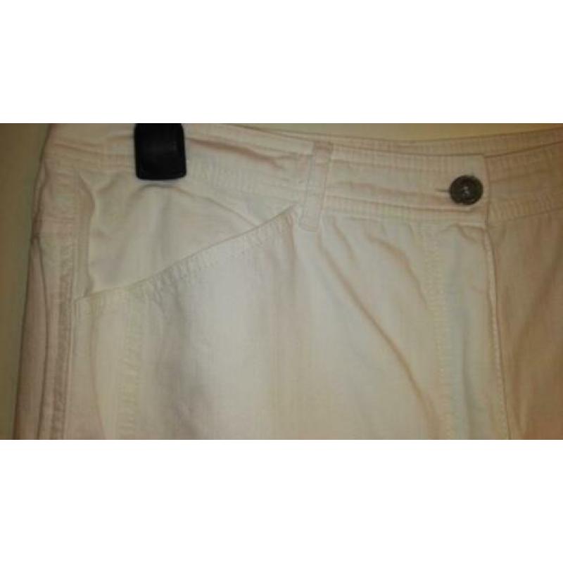 Witte Gerry Weber driekwart broek Mt 44 ZGAN! 100% katoen. S