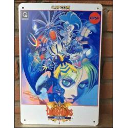 DARKSTALKERS Capcom Metalen wandbord poster retro arcade