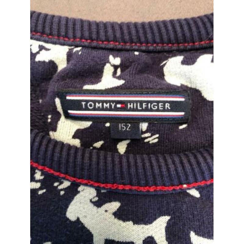 TOMMY HILFIGER - d.bl. sweater met haaien - 152