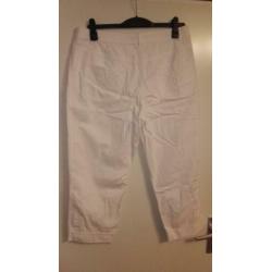 Witte Gerry Weber driekwart broek Mt 44 ZGAN! 100% katoen. S