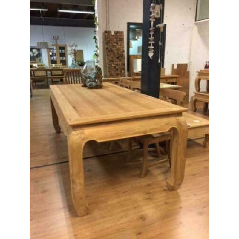 Opium Eettafel TEAK v.a. 120 > 240cm (ook variatie kleur) oa