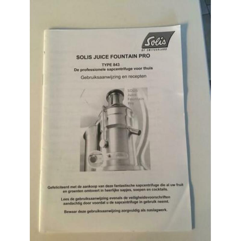 Solis Juice Fountain Pro sapcentrifuge