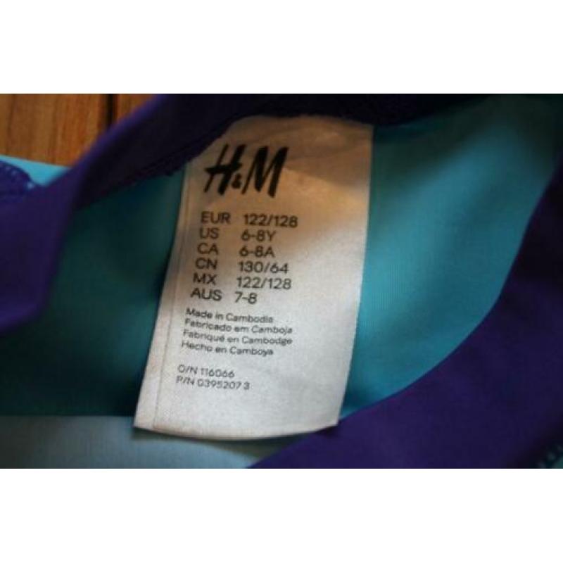 Jongens Zwem Shirt Maat 122/128 van H&M