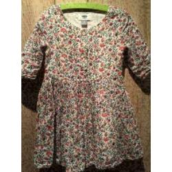 Old navy floral jurk, maat: 110/116