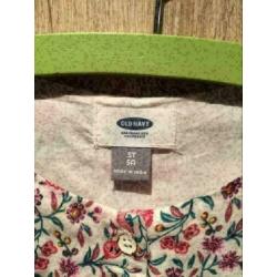 Old navy floral jurk, maat: 110/116