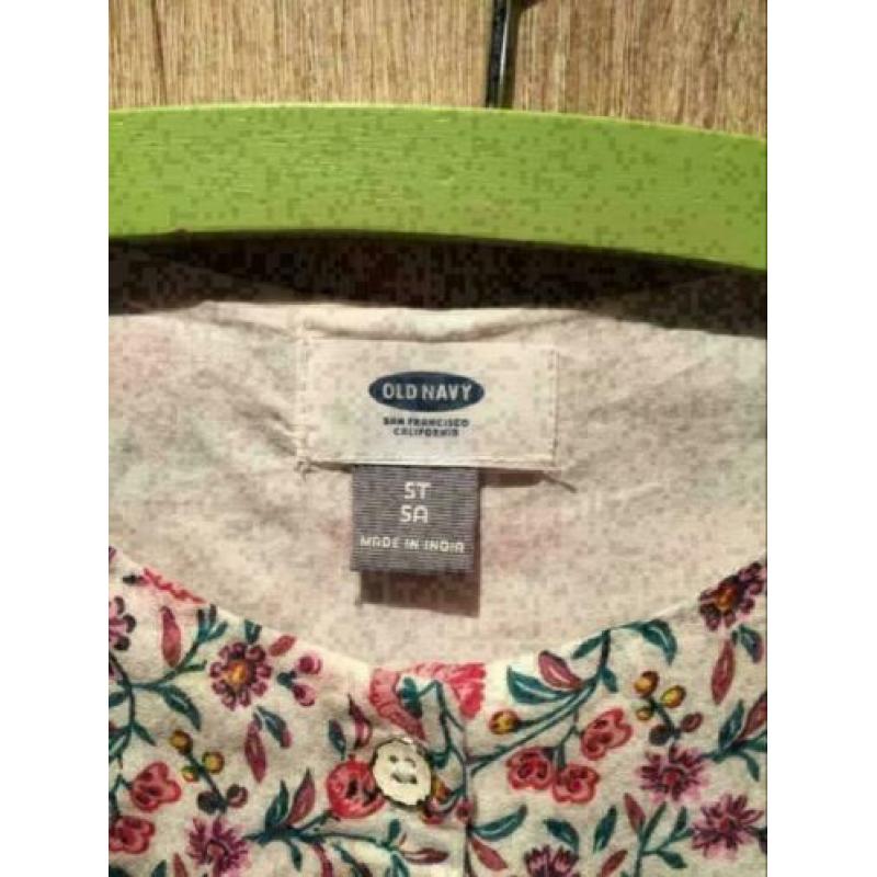 Old navy floral jurk, maat: 110/116