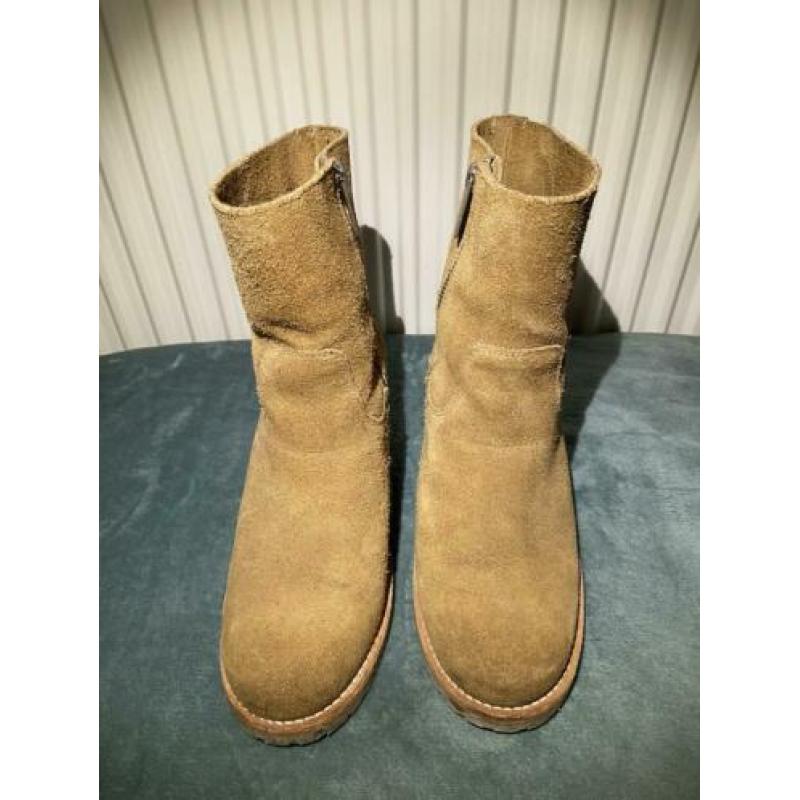 Shabbies suede enkellaarsjes fred de la bretoniere 37