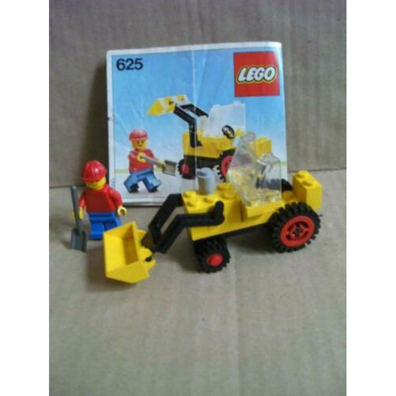 Lego set 625, tractor met voorlader, met bouwboekje