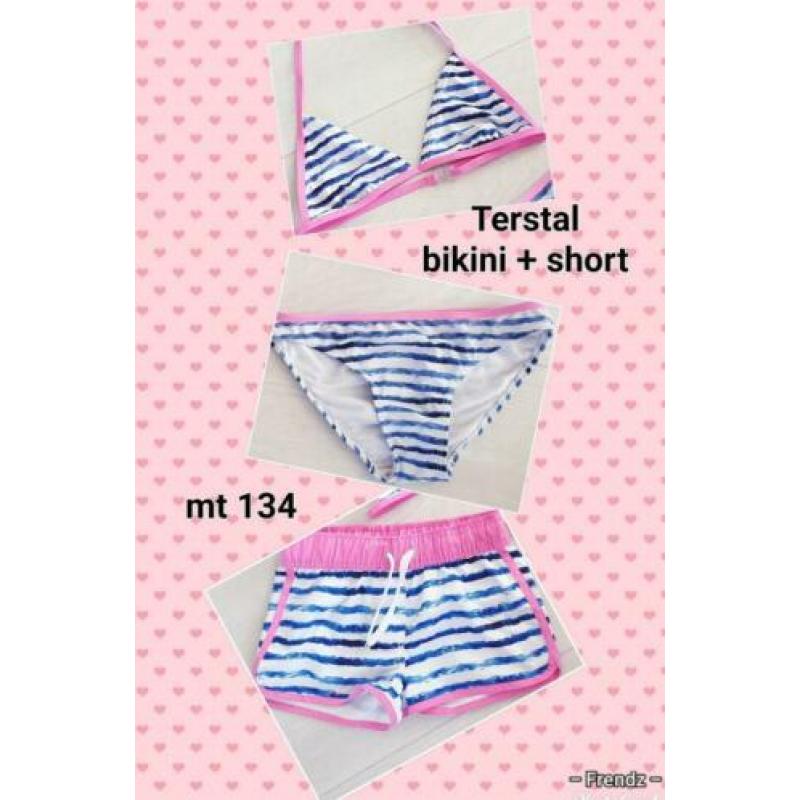 Leuke bikini + short 134/140 Terstal