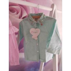 Mimpi blouse top groen pastel maat 104 NIEUW lente zomer