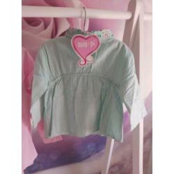 Mimpi blouse top groen pastel maat 104 NIEUW lente zomer