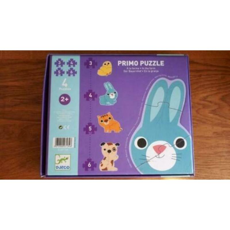 Leuke Djeco dieren puzzels 3, 4, 5 en 6 stukjes 2+