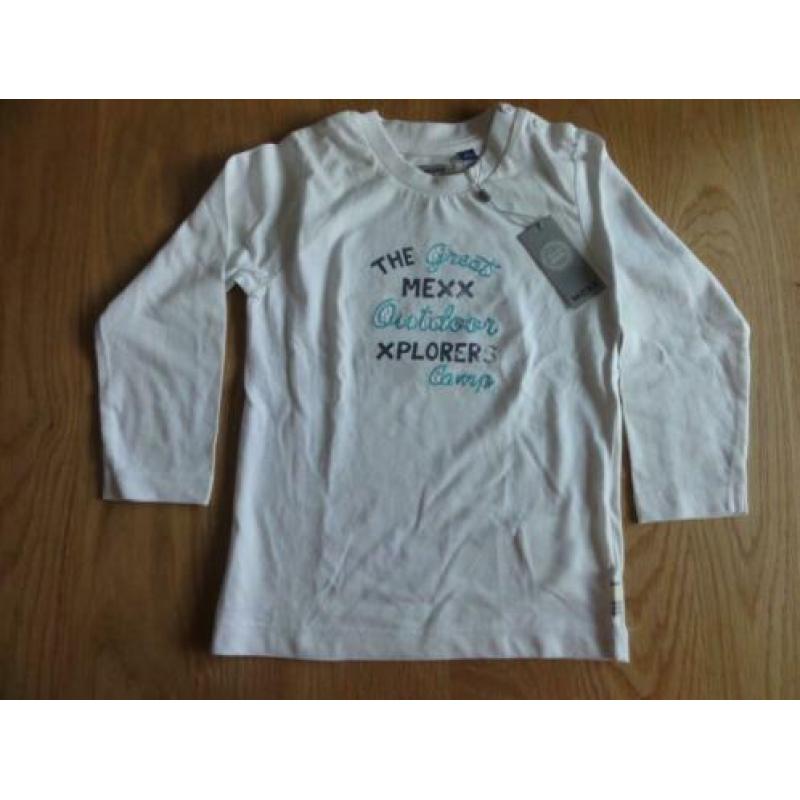 Nieuw jongen mexx witte longsleeve maat 92