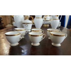 16 delig empire thee koffieservies, porselein Frankrijk 1820