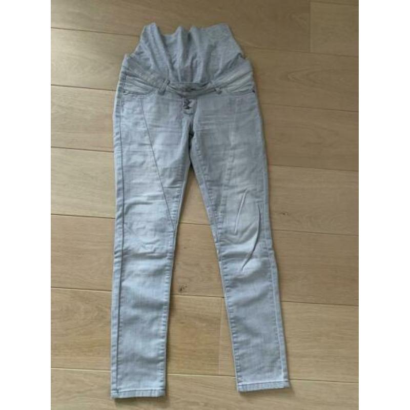 Prenatal denim zwangerschapsbroek maat 28 grijs