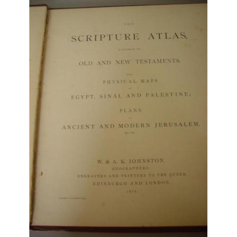 altas 1878, SCRIPTURE ATLAS, ode en nieuwe testament kaarten