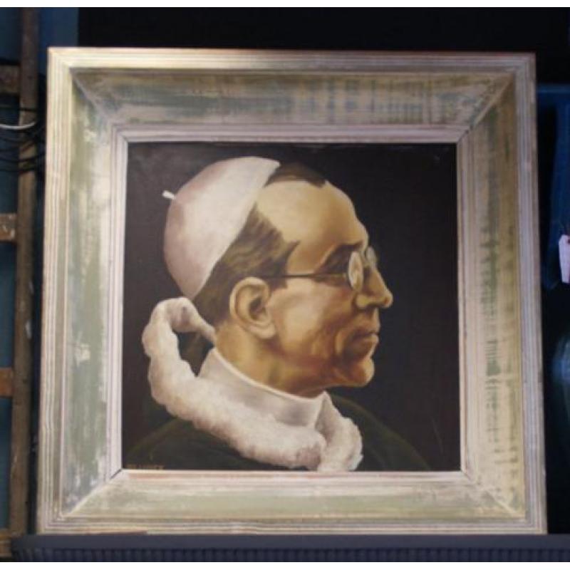 Mooie oud pakkend schilderij van Paus Pius XII