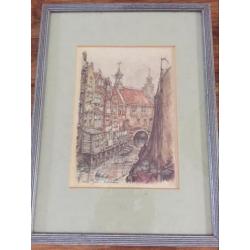 Schilderijtjes Rotterdam van oa Anton Pieck