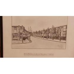 Orig. tekening schoterboschstraat Haarlem 1930 Wennemar.