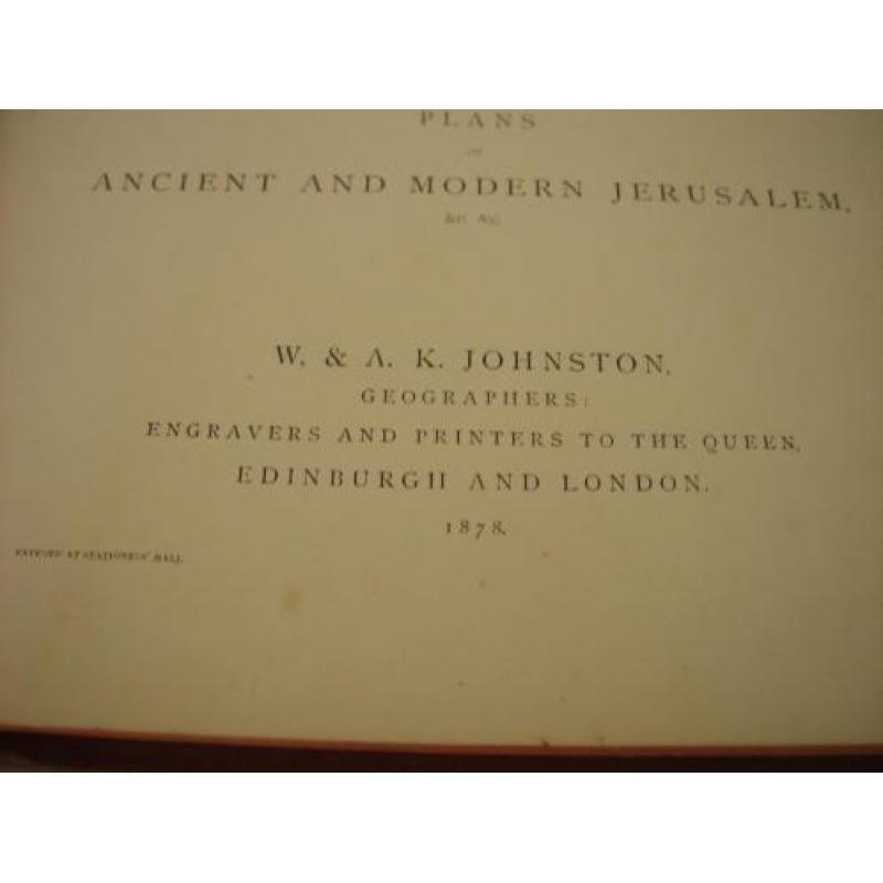 altas 1878, SCRIPTURE ATLAS, ode en nieuwe testament kaarten