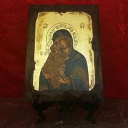 Op Byzantijnse wijze handgemaakte Grieks Orthodoxe iconen