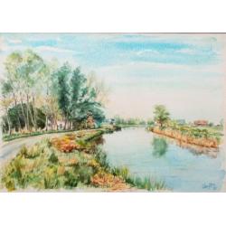 Aquarel gemaakt door Wim Kern van Friesland